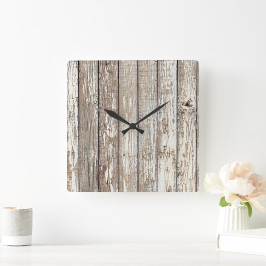 風化されたバーンウッド スクエア壁時計 (ホーム)