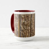 風化されたフェンス木材マグカップ マグカップ (正面左)