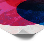 風化されたベン図パターン ポスター (角)