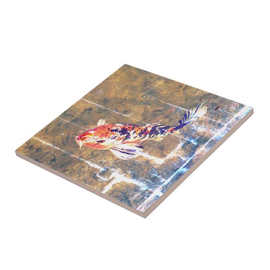 風化された日本のコイ画像 タイル (側面)