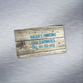 風化された木製フェンスのピケと爪、 ネイル&ノット マグネット名刺 (インサイチュ)