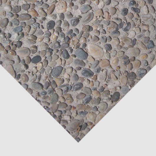 風化された石畳の小石のテクスチャDIYデコール 薄葉紙 (詳細)