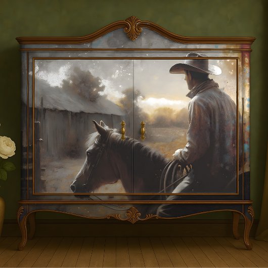 風化された納屋のデコパージュ 薄葉紙