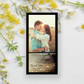 風化された納屋の国の結婚式ありがとう写真 サンキューカード