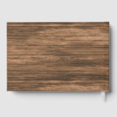 風化された納屋の木 – ベビーブルーの花 ゲストブック (裏面)