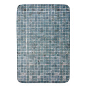 風化された緑のリアルなモザイクのテクスチャおもしろい バスマット (正面縦)