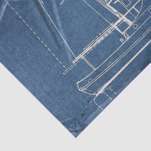 風化された設計図の帆船デクペ航海のージ 薄葉紙 (詳細)