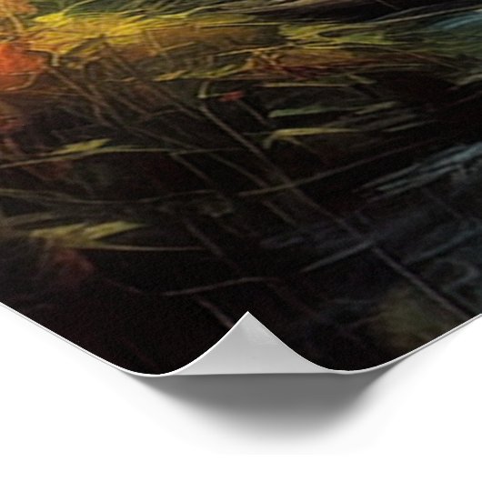 風化したささやき、古代の森 ポスター (角)