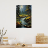 風化したささやき、古代の森 ポスター (キッチン)