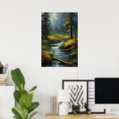 風化したささやき、古代の森 ポスター (ホームオフィス)