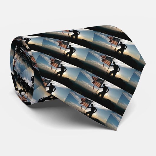 風化したアメリカ国旗の愛国的なネクタイ ネクタイ (ロール)