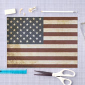 風化したアメリカ国旗 薄葉紙 (クラフト)