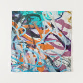 風化したコンクリートの壁、グラニーな質感。 タペストリー (正面(横))