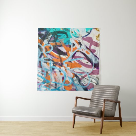 風化したコンクリートの壁、グラニーな質感。 タペストリー (インサイチュ(横))