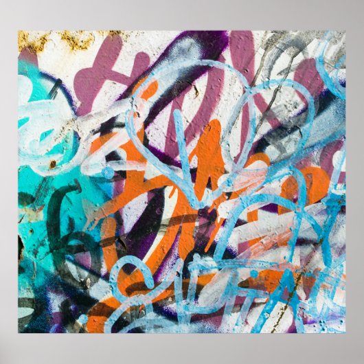 風化したコンクリートの壁、グラニーな質感。 ポスター (正面)