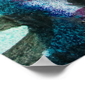 風化したコンクリートの壁、グラニーな質感。 ポスター (角)