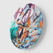 風化したコンクリートの壁、グラニーな質感。 ラージ壁時計 (傾斜)