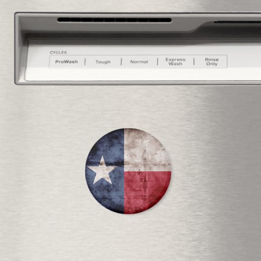 風化したテキサス州国旗; マグネット (インサイチュ (食洗機))