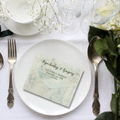 風化したテクスチャとフローラヒントQRコード写真 オールインワン招待状