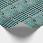 風化したトルコ風のドア ラッピングペーパー (角)