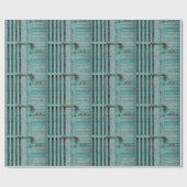 風化したトルコ風のドア ラッピングペーパー (フラット)