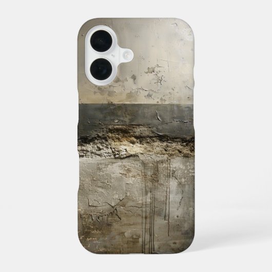 風化したニュートラルな層 iPhone 16ケース (裏面)