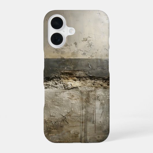 風化したニュートラルな層 iPhone 16ケース (裏面)