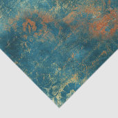 風化したパティーナの銅のビンテージのエフェメラ 薄葉紙 (詳細)