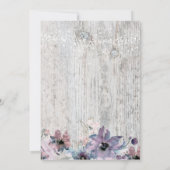 風化したボード花Lights 得 We 結婚した 招待状 (裏面)