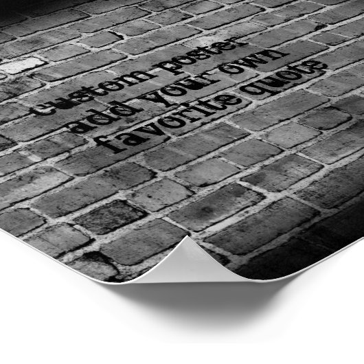 風化したレンガの上に引用文ポスターを追加するデザイン ポスター (角)