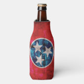 風化したヴィンテージテネシー州旗 ボトルクーラー (ボトル正面)