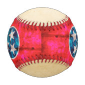 風化したヴィンテージテネシー州旗 野球ボール (正面)