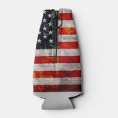 風化したヴィンテージ米国国旗 ボトルクーラー (裏面)