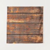 風化した古い厚板の背景テキスト要約 タペストリー (正面(横))