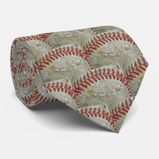 風化した古い野球パターン ネクタイ (ロール)