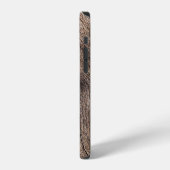 風化した古木のテクスチャ背景 iPhoneケース (左側面)