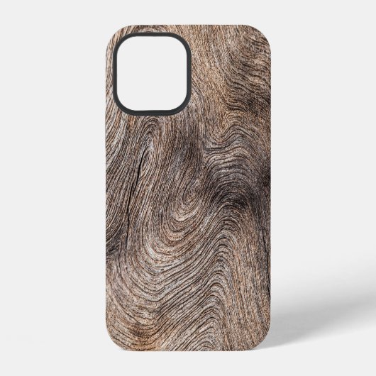 風化した古木のテクスチャ背景 iPhoneケース (裏面)