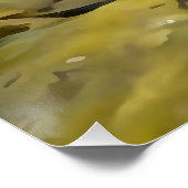 風化した川底に偽装されたグリーンカエル ポスター (コーナー)