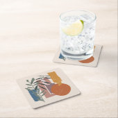 風化した形と茎 スクエアペーパーコースター (インサイチュ)