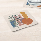 風化した形と茎 スクエアペーパーコースター (アングル)