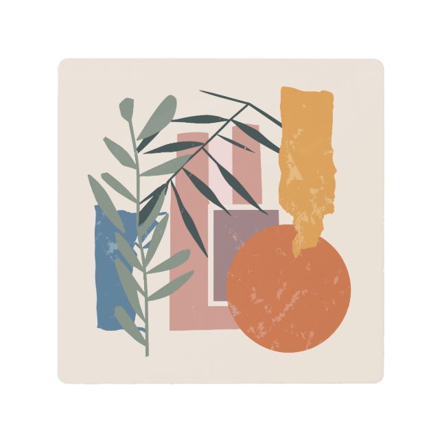 風化した形と茎 メタルプリント (正面)