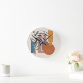 風化した形と茎 ラウンド壁時計 (ホーム)