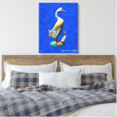 風化した木のアヒル キャンバスプリント (インサイチュ (寝室))