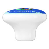 風化した木のアヒル セラミックノブ (側面)