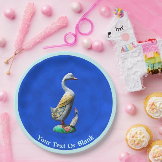 風化した木のアヒル ペーパープレート (パーティー)