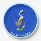 風化した木のアヒル ペーパープレート (正面)