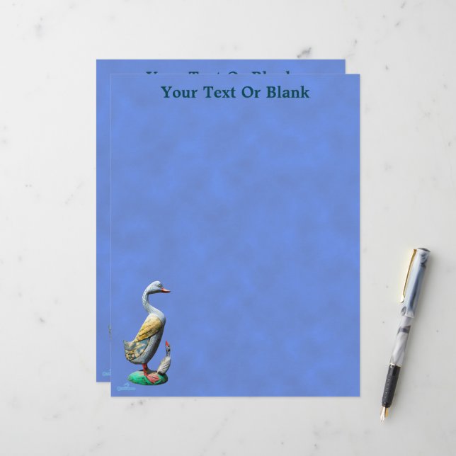 風化した木のアヒル レターヘッド (正面/裏面インサイチュ)