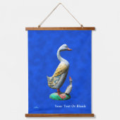 風化した木のアヒル 吊り下げ型タペストリー (正面)