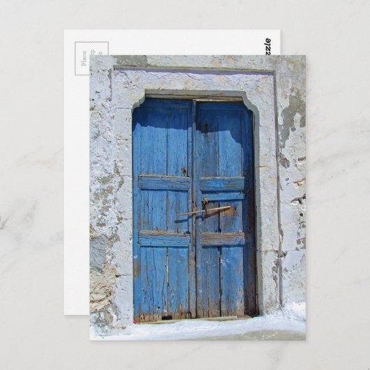 風化した木材の古代の入り口 ポストカード (正面/裏面)