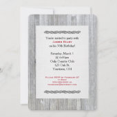 風化した木材の誕生日パーティー招待状 招待状 (正面)